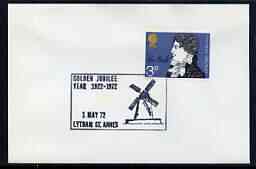 Postmark - Great Britain 1972 cover bearing illustrated cancellation for Golden Jubilee Year Lytham St Annes, showing Windmill, stamps on windmill