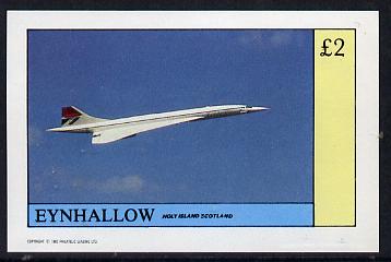 Eynhallow 1982 Concorde imperf deluxe sheet (\A32 value) unmounted mint, stamps on aviation, stamps on concorde