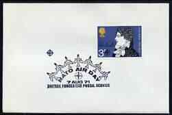 Postmark - Great Britain 1971 cover bearing illustrated cancellation for NATO Air Day (BFPS), stamps on aviation, stamps on nato