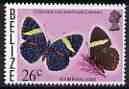 Belize 1974 Butterfly 26c (Hamadryas arethusa) def unmounted mint, SG 390*, stamps on butterflies