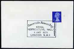 Postmark - Great Britain 1971 cover bearing illustrated cancellation for Commando Association Day , stamps on militaria, stamps on rhs