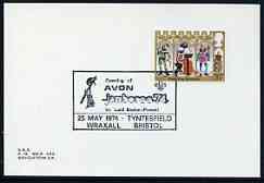 Postmark - Great Britain 1974 card bearing illustrated cancellation for Opening of Avon Jamboree by Lord Baden Powell, stamps on , stamps on  stamps on scouts