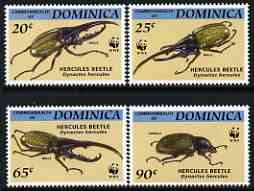 Dominica 1994 WWF - Insects the 4 (beetles) values from endangered Species set unmounted mint, SG 1799-1802*, stamps on , stamps on  stamps on wwf, stamps on  stamps on insects, stamps on  stamps on beetles, stamps on  stamps on  wwf , stamps on  stamps on 