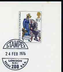 Postmark - Great Britain 1976 card bearing special cancellation for Stampex 1976 (200 Years USA), stamps on , stamps on  stamps on stamp exhibitions, stamps on  stamps on americana, stamps on  stamps on 