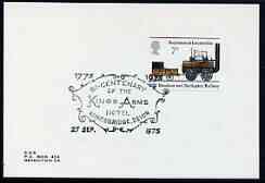 Postmark - Great Britain 1975 card bearing illustrated cancellation for Bicentenary of Kings Arms Hotel, Kingsbridge, stamps on hotels