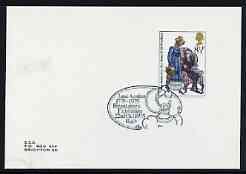 Postmark - Great Britain 1975 cover bearing illustrated cancellation for Jane Austen Bicentenary Exhibition, stamps on literature, stamps on women