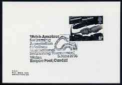 Postmark - Great Britain 1976 card bearing illustrated cancellation for Welsh Amateur Swimming Association, stamps on , stamps on  stamps on swimming, stamps on  stamps on sport