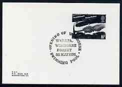 Postmark - Great Britain 1976 card bearing special cancellation for Opening of Wimborne Swimming Pool