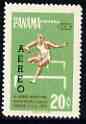 Panama 1963 Hurdles 20c opt'd AEREO unmounted mint, SG 791, stamps on , stamps on  stamps on sport, stamps on  stamps on hurdles