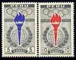 Peru 1961 Olympic Games perf set of 2 unmounted mint, SG 852-53, stamps on olympics