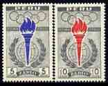 Peru 1961 Olympic Games perf set of 2 unmounted mint, SG 852-53, stamps on , stamps on  stamps on olympics