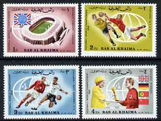 Ras Al Khaima 1966 England's Victory in Football World Cup perf set of 4 unmounted mint, SG 73-76, stamps on football, stamps on sport