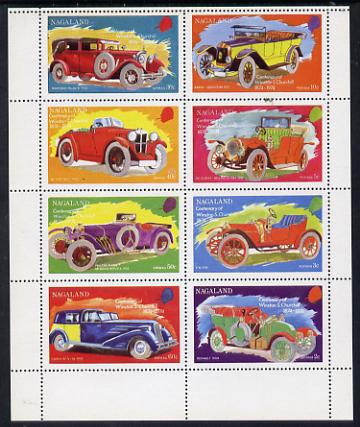 Nagaland 1974 Vintage Cars (Churchill Birth Centenary) perf set of 8 values (2c to 60c) unmounted mint, stamps on , stamps on  stamps on cars  churchill  personalities  transport, stamps on  stamps on  mg , stamps on  stamps on 