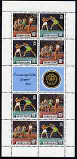 Solomon Islands 1982 Commonwealth Games sheetlet of 10 comprising 4 se-tenant pairs plus two labels unmounted mint, SG 473a x 4, stamps on , stamps on  stamps on sport, stamps on  stamps on running, stamps on  stamps on boxing