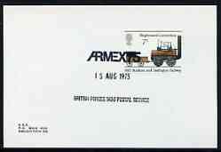Postmark - Great Britain 1975 cover bearing special cancellation for Armex '75 (BFPS), stamps on militaria, stamps on 