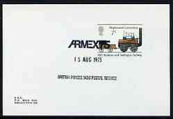 Postmark - Great Britain 1975 cover bearing special cancellation for Armex 75 (BFPS), stamps on militaria, stamps on 