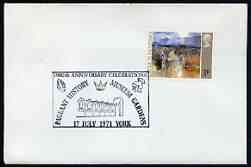 Postmark - Great Britain 1971 cover bearing special cancellation for 1900th Anniversary York Pageant History Musem Gardens