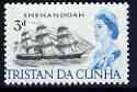 Tristan da Cunha 1965-67 Shenandoah 3d from def set unmounted mint, SG 75, stamps on ships, stamps on 