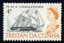 Tristan da Cunha 1965-67 HMS Challenger 4d from def set unmounted mint, SG 75a, stamps on ships, stamps on 