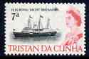 Tristan da Cunha 1965-67 HM Royal Yacht Britannia 7d from def set unmounted mint, SG 78, stamps on ships, stamps on , stamps on scots, stamps on scotland