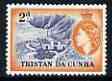 Tristan da Cunha 1954 Big Beach Factory 2d from def set unmounted mint, SG 17, stamps on industry