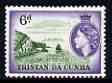 Tristan da Cunha 1954 Inaccessible Island 6d from def set unmounted mint, SG 22, stamps on , stamps on  stamps on tourism