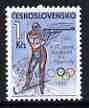 Czechoslovakia 1992 Winter Olympic Games, Albertville (Biathlon) unmounted mint, SG 3084, stamps on olympics, stamps on shooting, stamps on rifle