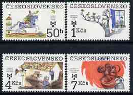 Czechoslovakia 1983 Book Illustrations Exhibition perf set of 4 unmounted mint, SG 2687-90, stamps on books, stamps on fairy tales, stamps on literature, stamps on children