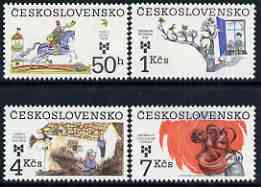 Czechoslovakia 1983 Book Illustrations Exhibition perf set of 4 unmounted mint, SG 2687-90, stamps on , stamps on  stamps on books, stamps on fairy tales, stamps on literature, stamps on  stamps on children