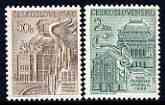 Czechoslovakia 1983 Theatre Year perf set of 2 unmounted mint, SG 2700-01, stamps on theatres