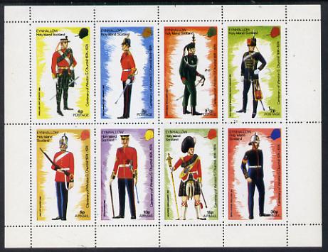 Eynhallow 1974 Churchill Birth Centenary (Military Uniforms) perf set of 8 values (0.5p to 30p) unmounted mint