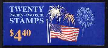 United States 1987 Flag & Fireworks $4.40 booklet complete and pristine, SG SB 127, stamps on , stamps on  stamps on flags, stamps on  stamps on fireworks