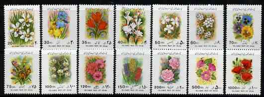 Iran 1993 Flowers perf set of 14 values complete unmounted mint, SG 2737-51*, stamps on , stamps on  stamps on flowers, stamps on  stamps on 