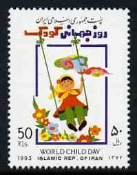 Iran 1993 World Childrens Day unmounted mint, SG 2783*, stamps on children
