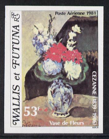 Wallis & Futuna 1981 Death Anniversary of Cezanne (Vase of Flowers) imperf proof from limited printing unmounted mint, SG 382*, stamps on , stamps on  stamps on arts    flowers    cezanne    death