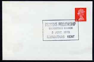 Postmark - Great Britain 1970 cover bearing special cancellation for Dickens Fellowship, Broadstairs Branch, stamps on literature, stamps on dickens, stamps on 