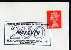 Postmark - Great Britain 1970 cover bearing special slogan cancellation for 250 Years of Northampton Mercury, stamps on , stamps on  stamps on newspapers