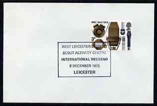 Postmark - Great Britain 1972 cover bearing special cancellation for West Leicester District Scout Activity Centre, stamps on , stamps on  stamps on scouts