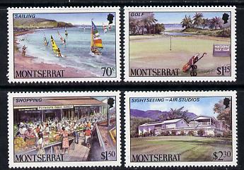 Montserrat 1986 Tourism set of 4 unmounted mint, SG 710-13, stamps on , stamps on  stamps on tourism