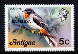 Barbuda 1977 Solitaire Bird 5c (opt'd on Antigua) unmounted mint, SG 310, stamps on , stamps on  stamps on birds