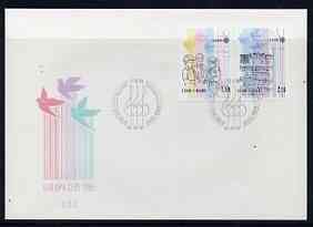 Finland 1985 Europa - Music Year perf set of 2 on Illustrated cover with special first day cancel, stamps on music, stamps on europa, stamps on cathedrals