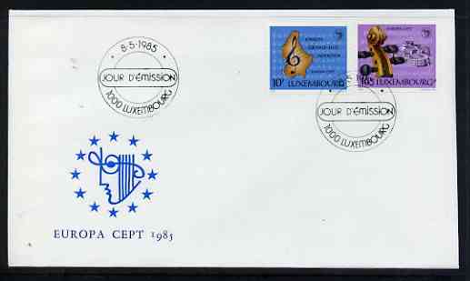 Luxembourg 1985 Europa - Music Year perf set of 2 on Illustrated cover with special first day cancel, stamps on music, stamps on europa, stamps on composers, stamps on beethoven, stamps on personalities, stamps on beethoven, stamps on opera, stamps on music, stamps on composers, stamps on deaf, stamps on disabled, stamps on masonry, stamps on masonics