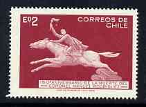 Chile 1969 Manuel Rodriguez (on Horseback) unmounted mint, SG 619*, stamps on horses