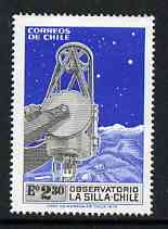 Chile 1973  Inauguration of La Silla Observatory unmounted mint, SG 708*, stamps on , stamps on  stamps on telescopes, stamps on  stamps on space, stamps on  stamps on astronomy