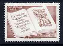 Chile 1969 Spanish Translation of the Bible 40c (postage) unmounted mint, SG 621, stamps on , stamps on  stamps on religion, stamps on  stamps on bibles, stamps on  stamps on bears, stamps on  stamps on honey