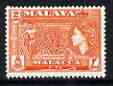 Malaya - Malacca 1957 Pineapples 2c (from def set) unmounted mint, SG 40*, stamps on pineapples, stamps on fruit, stamps on food