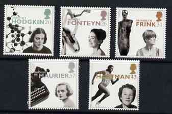 Great Britain 1996 Europa - Famous Women perf set of 5 unmounted mint, SG 1935-39, stamps on , stamps on  stamps on women, stamps on  stamps on europa, stamps on  stamps on science, stamps on  stamps on sculpture, stamps on  stamps on literature, stamps on  stamps on personalities