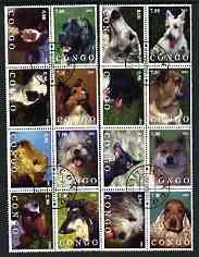 Congo 2002 Dogs #05 perf set of 16 cto used, stamps on , stamps on  stamps on dogs, stamps on  stamps on newfoundland, stamps on  stamps on 