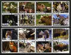 Somalia 2002 Wild Animals #05 perf set of 16 cto used, stamps on animals, stamps on deer, stamps on bears, stamps on rabbits, stamps on fox, stamps on squirrels, stamps on bison, stamps on bovine, stamps on otters, stamps on wolves, stamps on  fox , stamps on foxes, stamps on 