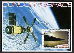 Congo 2002 Concorde & Space perf s/sheet fine cto used, stamps on , stamps on  stamps on space, stamps on  stamps on concorde, stamps on  stamps on aviation